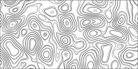 Black and white abstract pattern with swirling organic shapes and contour lines resembling a topographic map or cellular structure for scientific and artistic backgrounds