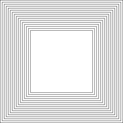 Square line icons set. Geometric design