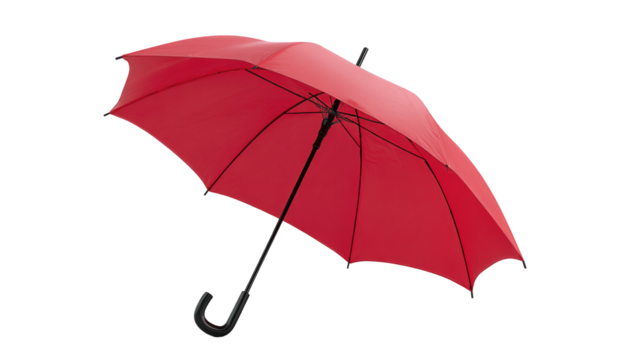Set of umbrellas. Top view, front and folded umbrella. Rain protection on white background isolated. Flat design style. For web design, mobile applications, and printing.Vector illustration.