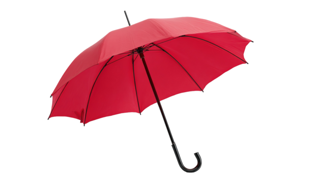 Set of umbrellas. Top view, front and folded umbrella. Rain protection on white background isolated. Flat design style. For web design, mobile applications, and printing.Vector illustration.