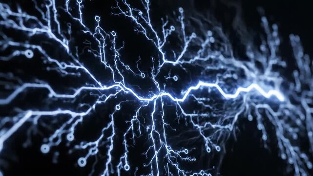 Experience the future of technology with dynamic electric circuit animation, offering a cutting edge look for your projects and designs, futuristic vibes