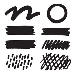 Expressive Brushstroke Marker Elements Pack