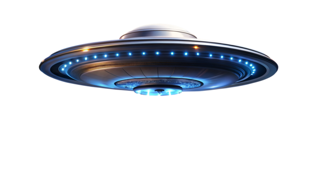 UFO on white background
