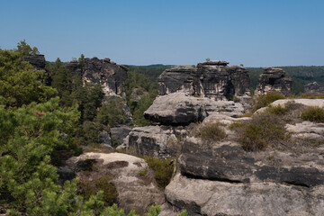 Massive Cliffs and Mountain Ranges Surrounded by Forests and Deep Gorges