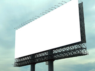 Blank Billboard Against Cloudy Sky