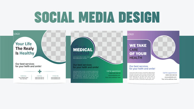 Medical social media post design 