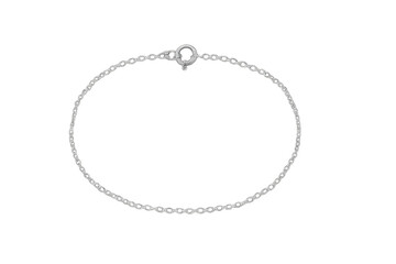 Fototapeta premium Silver chain bracelet with clasp on transparent background