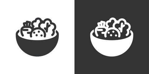 Vegetarian Meal icon. Solid glyph series icon