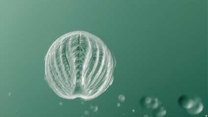 Obraz premium Ctenophore Comb Jelly - A Delicate Marine Creature in Teal Waters.