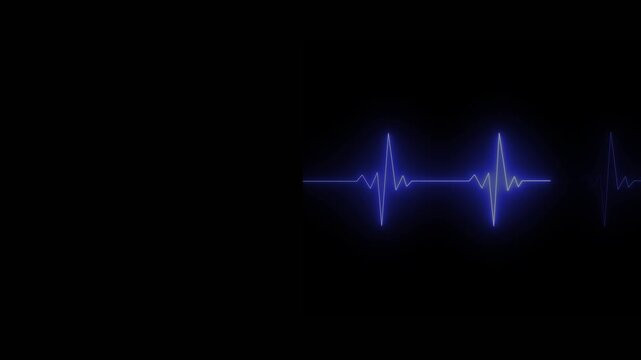Glowing pulse heartbeat line test medical cardiogram design