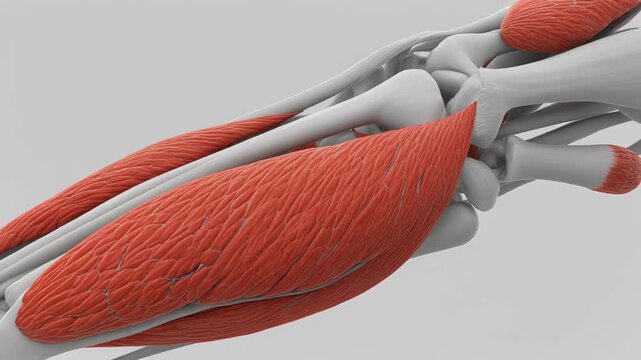 Detailed 3D Animation of the Flexor Digitorum Superficialis Muscle Anatomy