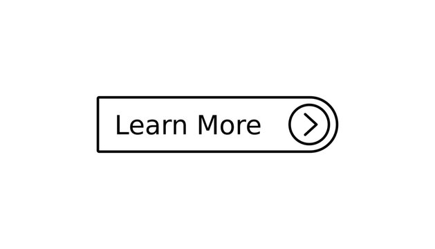 Minimalist Learn More Button, Call To Action for Website Design