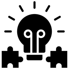 solution icon isolated on white background. vector illustration icon for business and marketing strategy