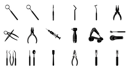 Obraz premium Professional dental tools collection for modern dentistry and patient care innovation