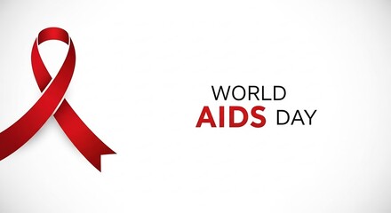 World AIDS Day A poignant red ribbon symbolizing global solidarity in the fight against HIVAIDS