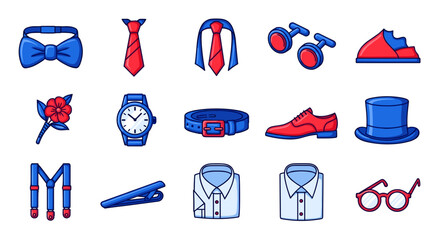 Dapper gentleman's essentials stylishly arranged for modern fashion inspiration