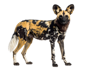 african wild dog isolated on transparent png