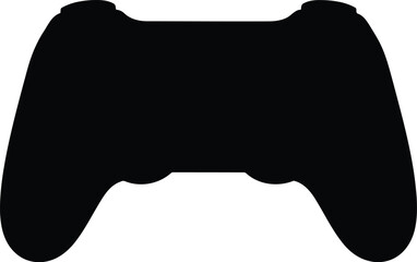 Black video game controller silhouette icon
