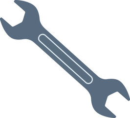 Wrench icon: repair, tool, mechanic, industrial, diy, flat design