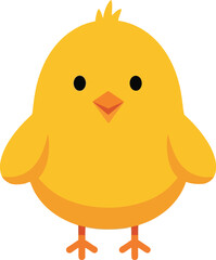 Cute cartoon yellow chick character