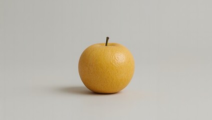 Golden Korean Pear Fruit On Light Background