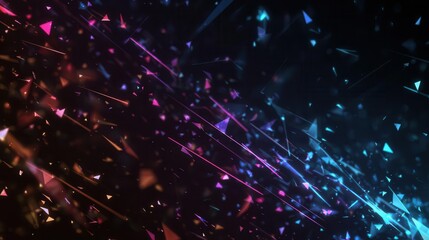 Fototapeta premium Abstract Geometric Shapes and Lines on Dark Background