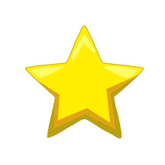 golden star isolated element for sky