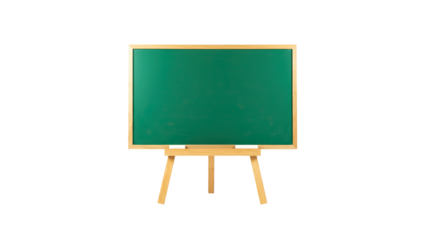 Green Chalkboard on Easel Stand for School or Presentation Concept