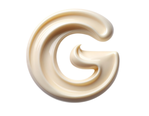 Cosmetic Cream Letter G Swirl Design