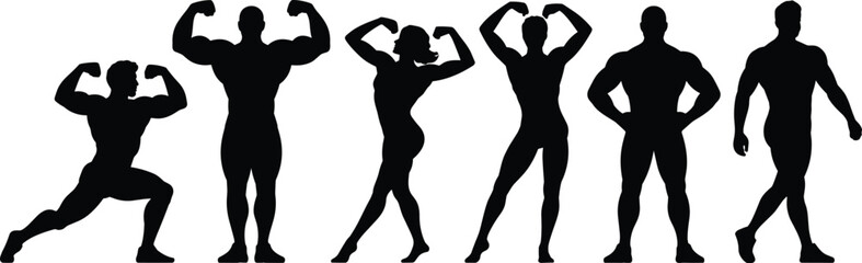 fitness, muscle, gym, pose, man, strong, body, flex, power, health, sport, male, shape, build, vector, bodybuilding pose, muscular man, gym workout, fitness model, anatomy study, 