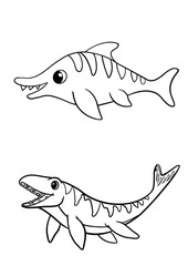 vector illustration of a reptil dinosaur