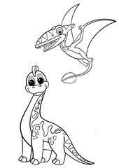 coloring dino for kids © Agnes