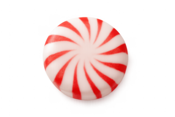 Peppermint candy with red and white swirl pattern