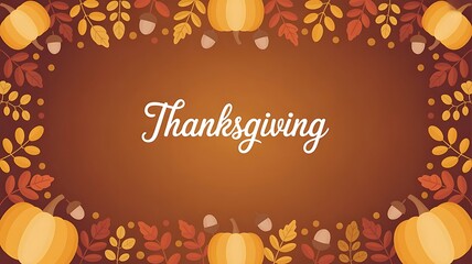 Thanksgiving day banner background. Celebration quotation for card.vector illustration.Autumn season created with generative ai