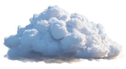 Fluffy white cumulus cloud