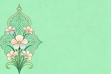 flat background with muslim theme