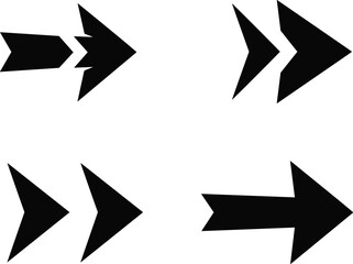 Arrow pattern vector, visual puzzle design, black silhouette shapes, cognitive test graphic, minimal style, IQ assessment concept, symmetry