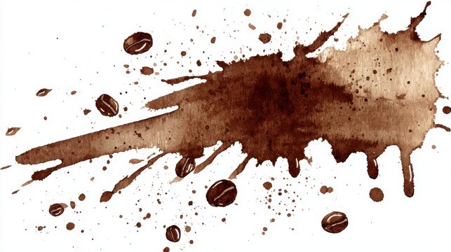 Dynamic coffee splash art studio setting digital illustration creative background aesthetic perspective visual impact