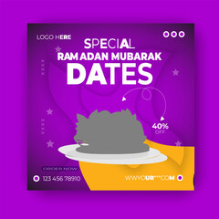Special ramadan mubarak social media design