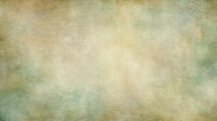 Fototapeta premium Faded parchment texture with subtle green and beige washes background aged