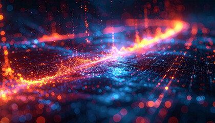 Digital Universe: An ethereal display of data streams and luminous pathways, symbolizing the intricacies of the digital age.