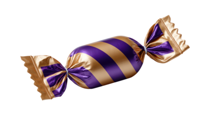 Front View of a Mini Stick of Chewing Gum in Wrapper on transparent background