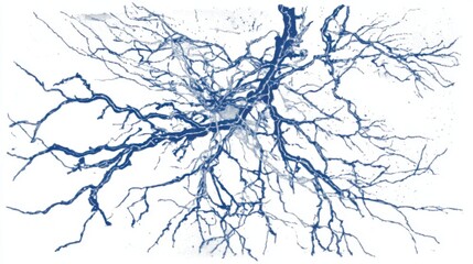Obraz premium Neural network visualization digital art abstract science conceptual perspective