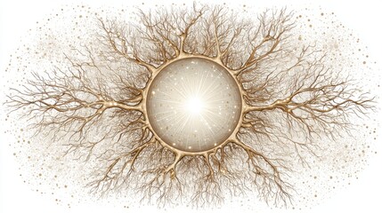 Dynamic energy burst abstract art digital creation cosmic environment centered viewpoint vibrant concept for engagement