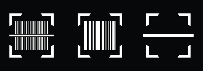 Barcode icon vector set. Barcode product distribution icon. Universal code for scanning product or item. Barcode vector icon with numbers. Trendy bar code for web icon. eps 10