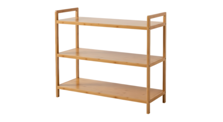 Bamboo shelf with simple aesthetic