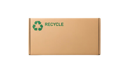 Cardboard box urging environmental responsibility