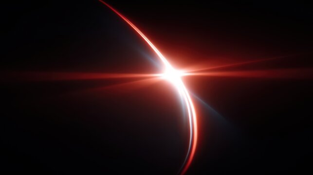 Eclipsing sunlight outer space abstract visual cosmic environment stellar viewpoint celestial concept