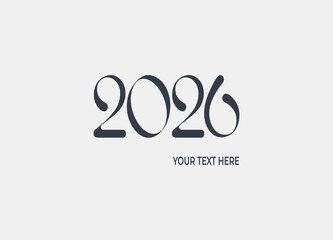 Elegant 2026 New Year Design with Modern Typography for Business and Personal Projects Ready for Your Custom Text