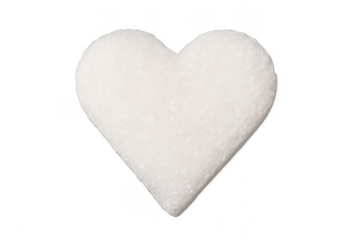 White sugar heart cube sweet love symbol
